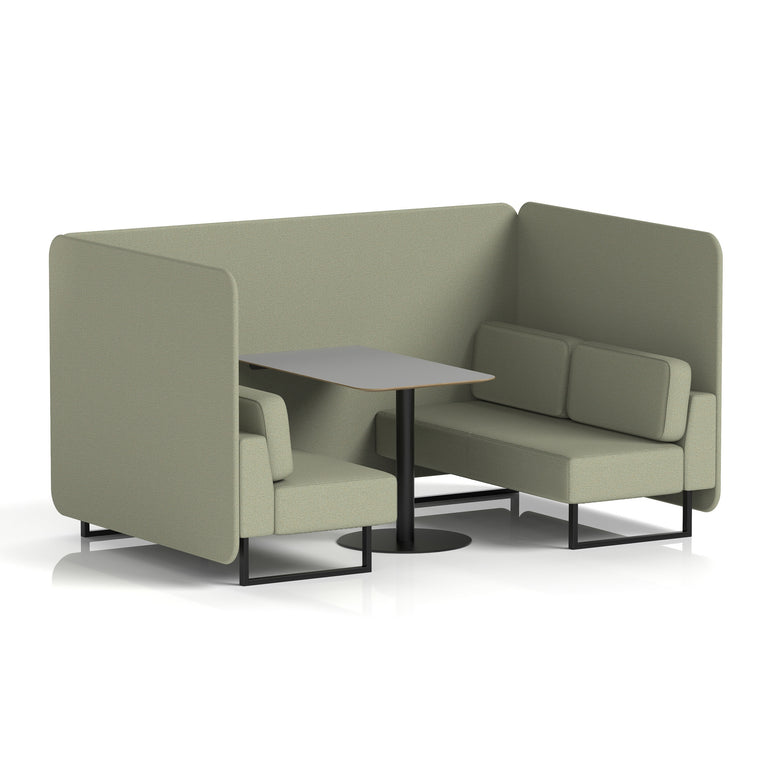 Brixworth Bench Booth With Grey Table In Single Tone