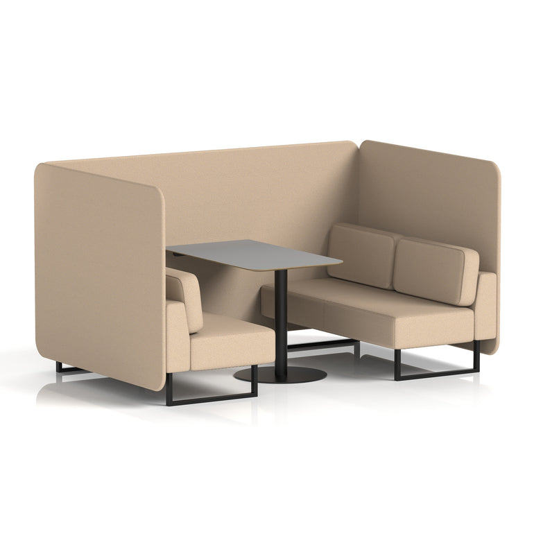 Brixworth Bench Booth With Grey Table In Single Tone