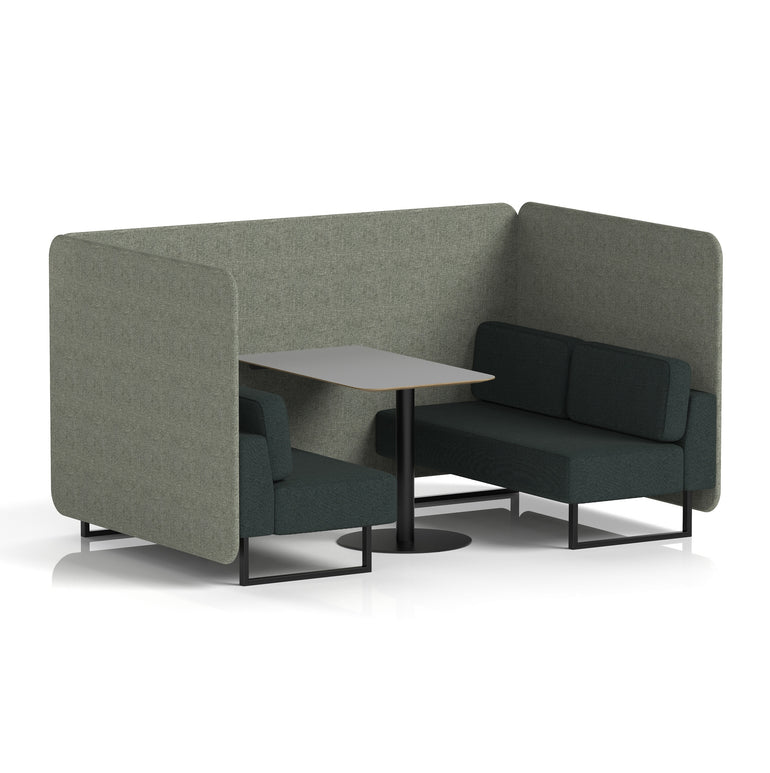 Brixworth Bench Booth With Grey Table In Two Tone