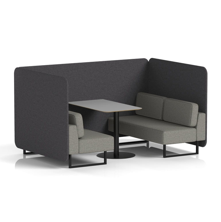 Brixworth Bench Booth With Grey Table In Two Tone