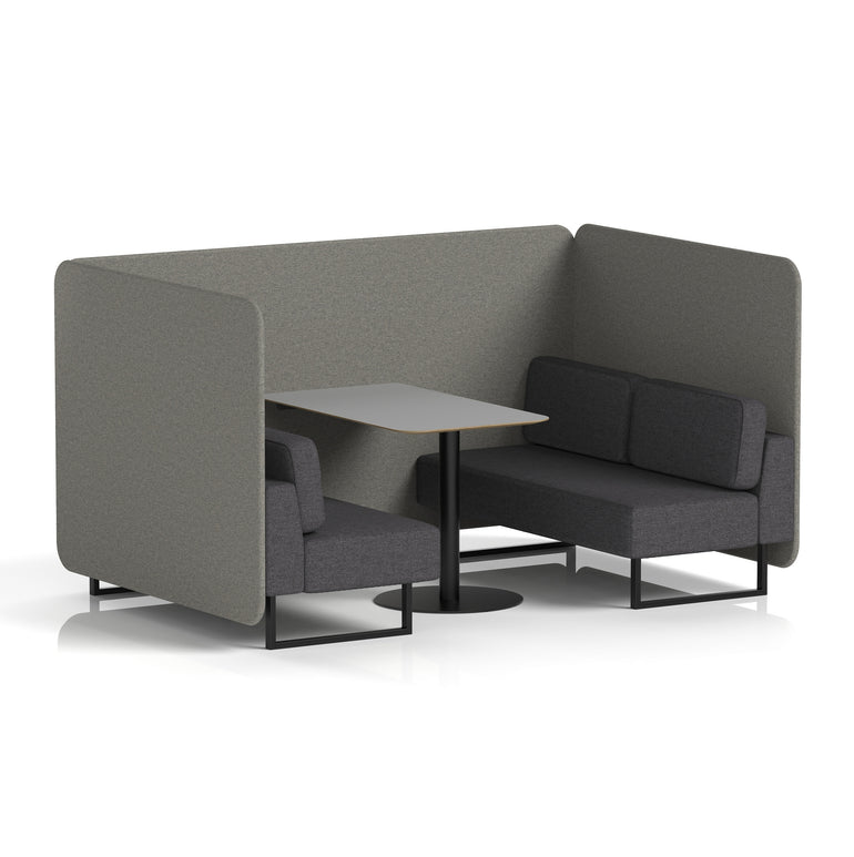 Brixworth Bench Booth With Grey Table In Two Tone