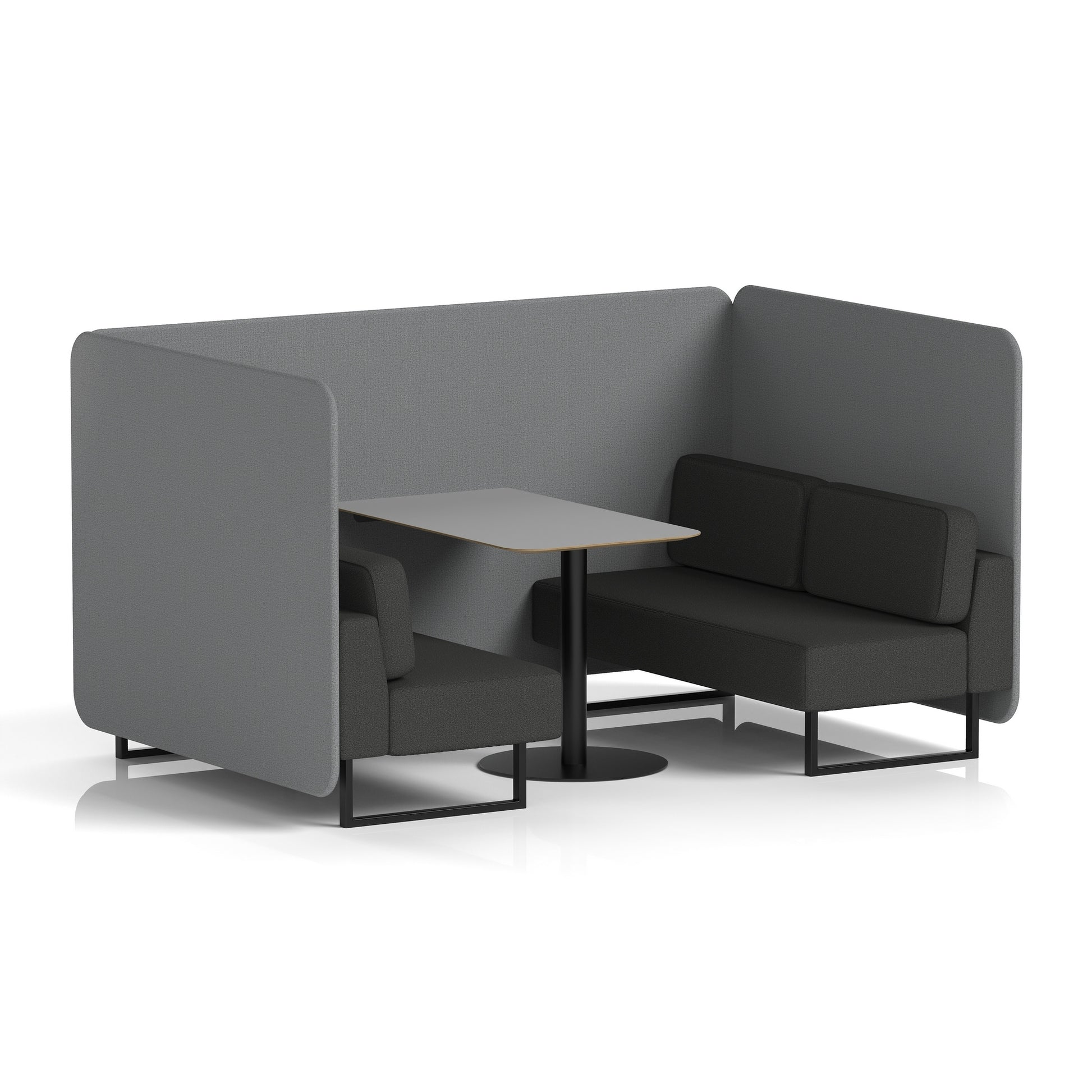 Brixworth Bench Booth With Grey Table In Two Tone