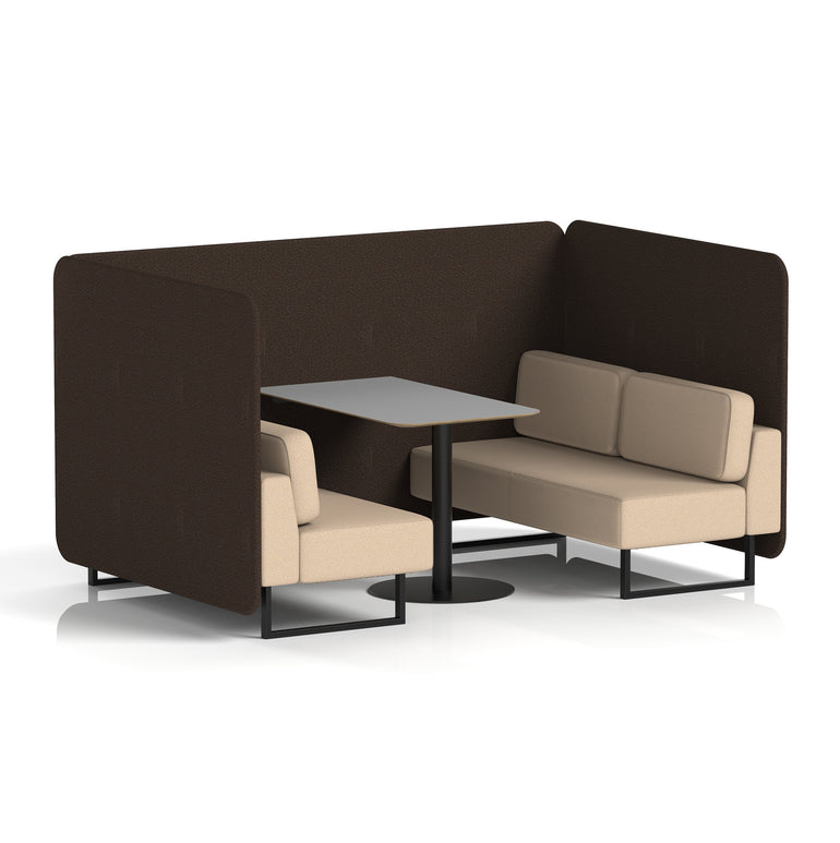 Brixworth Bench Booth With Grey Table In Two Tone