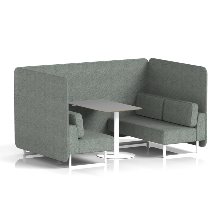 Brixworth Bench Booth With Grey Table In Single Tone