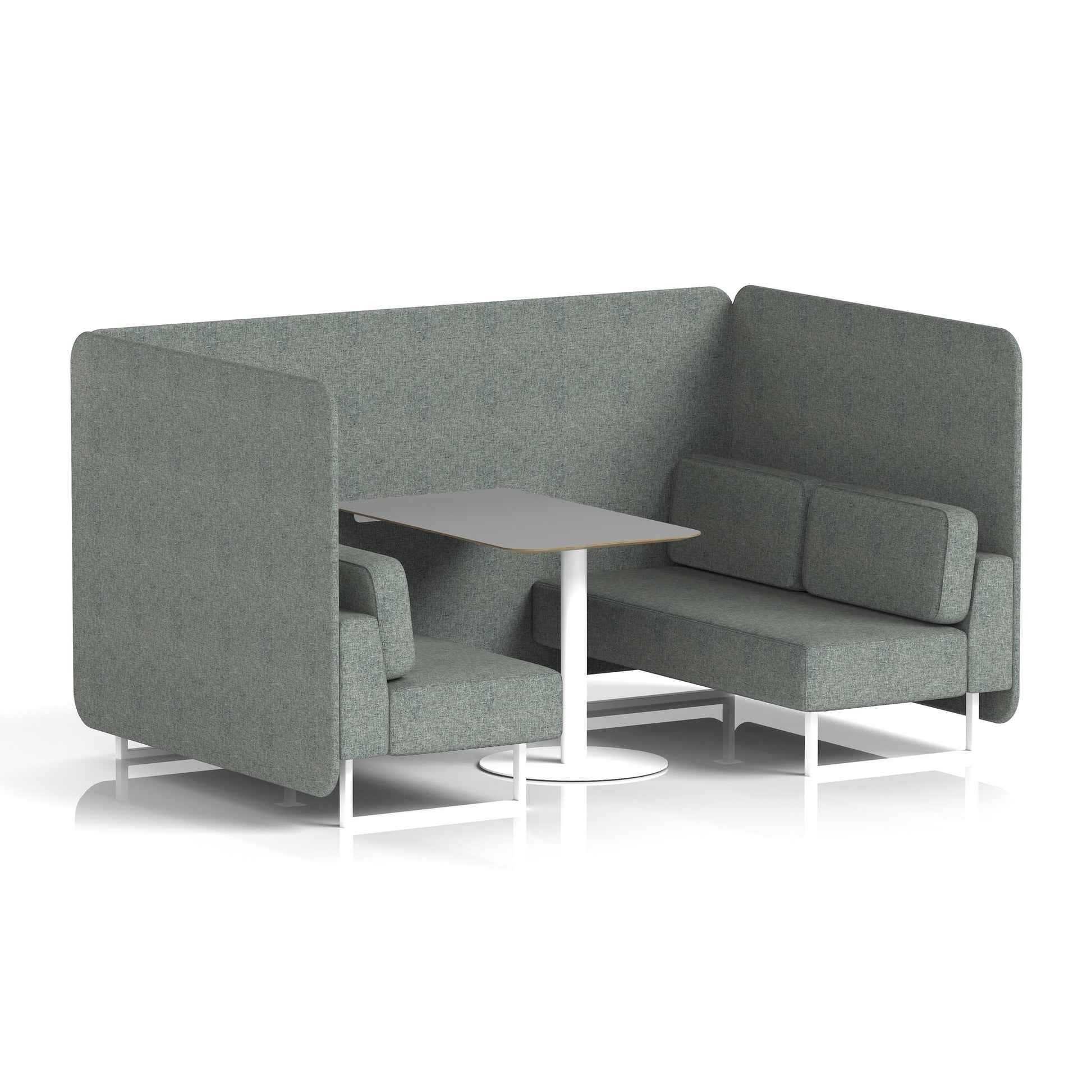 Brixworth Bench Booth With Grey Table In Single Tone