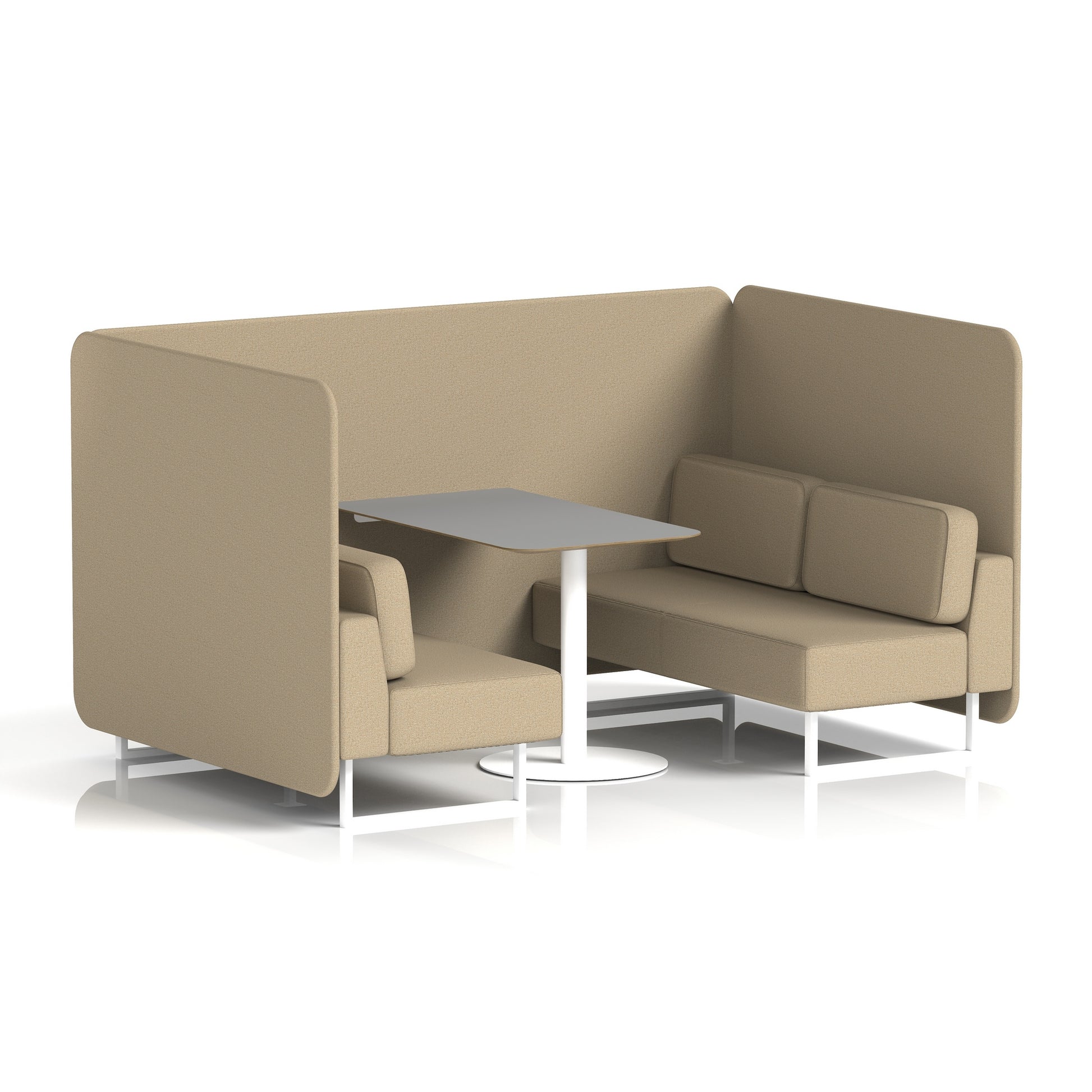 Brixworth Bench Booth With Grey Table In Single Tone