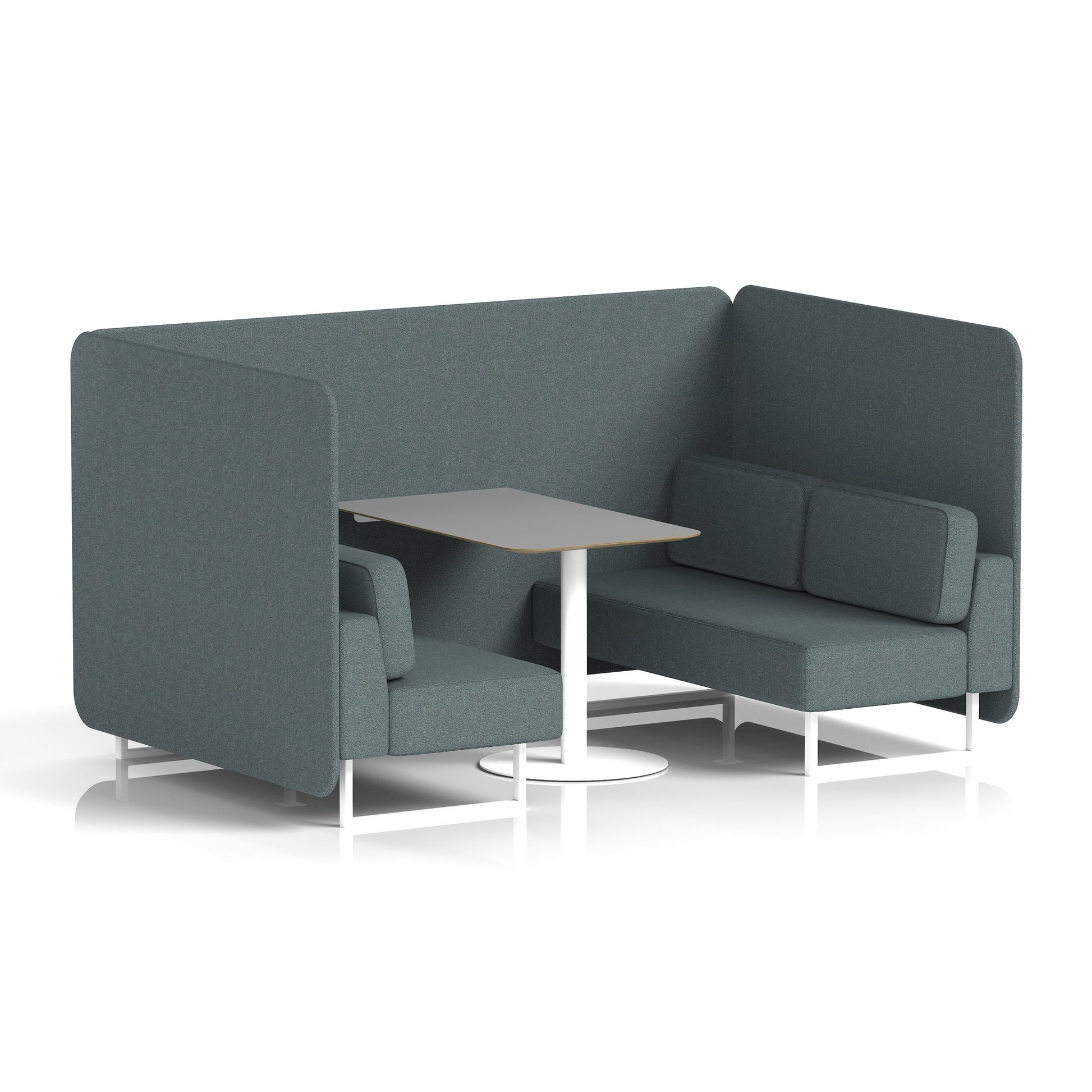 Brixworth Bench Booth With Grey Table In Single Tone