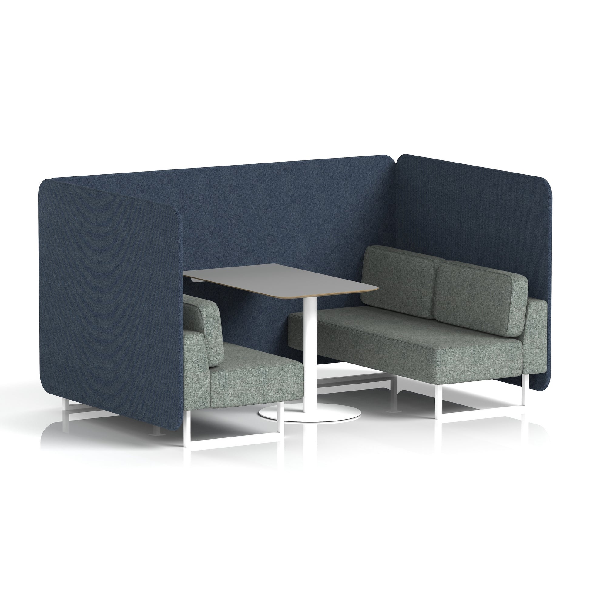 Brixworth Bench Booth With Grey Table In Two Tone