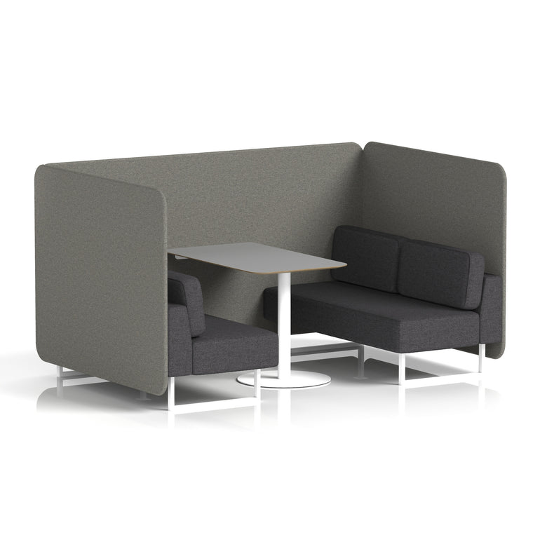 Brixworth Bench Booth With Grey Table In Two Tone