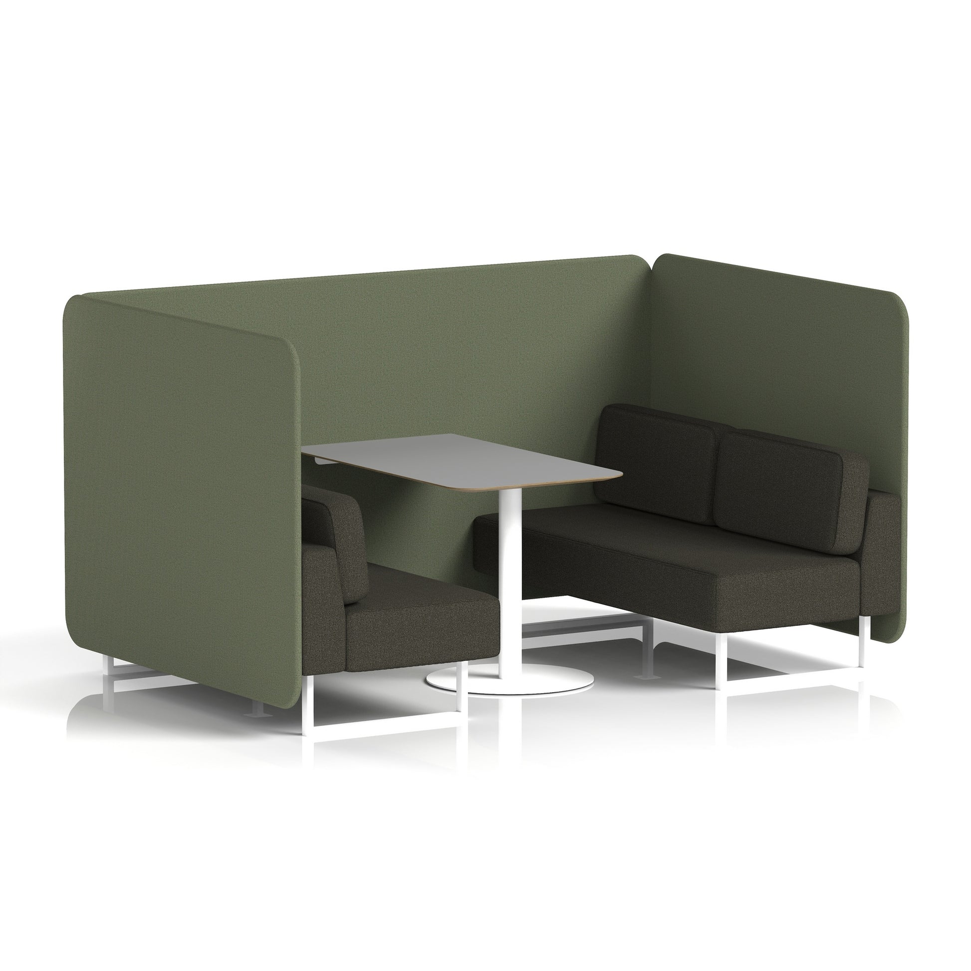 Brixworth Bench Booth With Grey Table In Two Tone