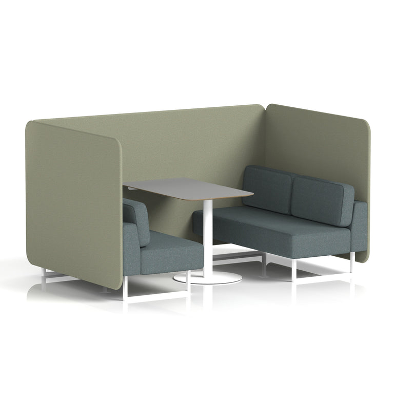 Brixworth Bench Booth With Grey Table In Two Tone
