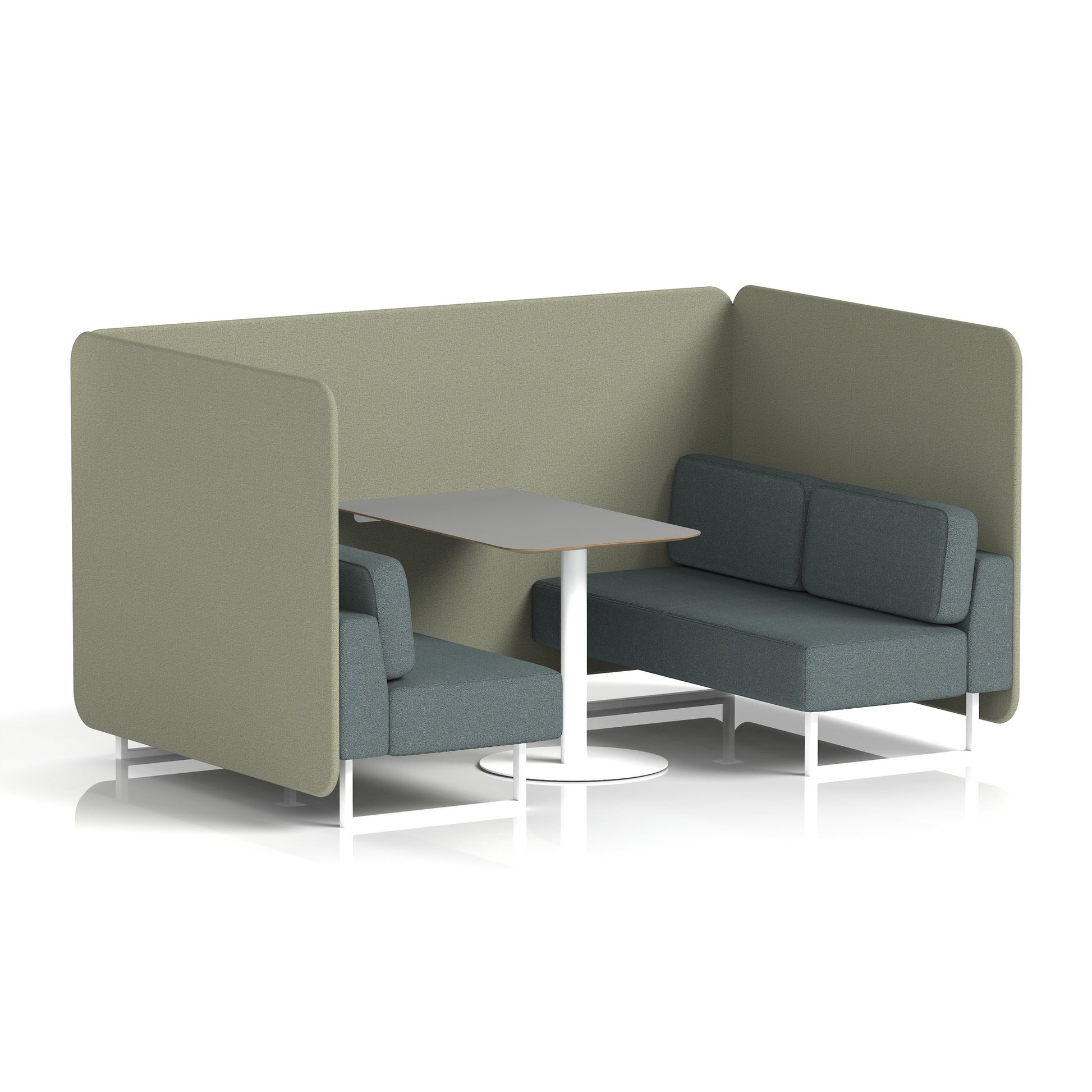 Brixworth Bench Booth With Grey Table In Two Tone
