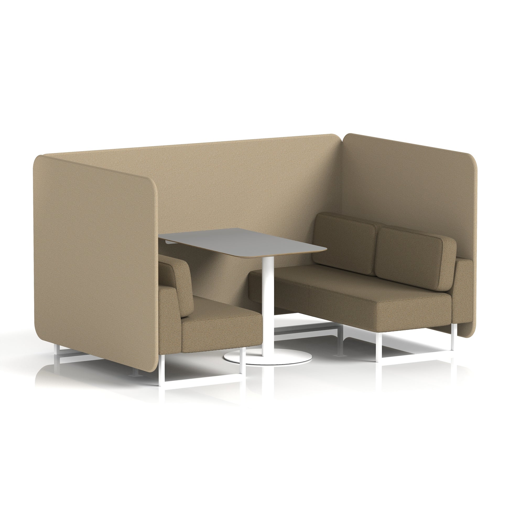 Brixworth Bench Booth With Grey Table In Two Tone