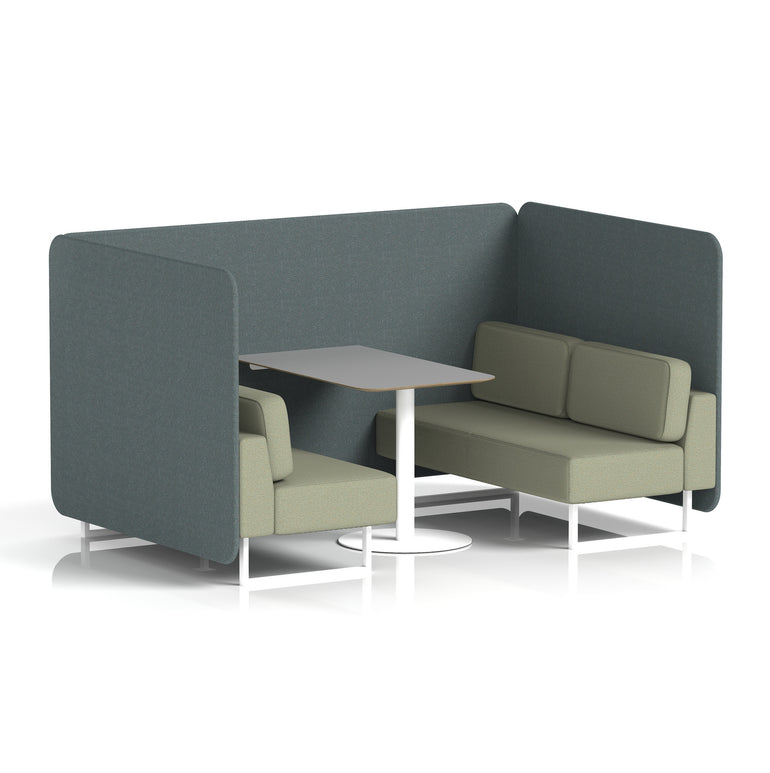 Brixworth Bench Booth With Grey Table In Two Tone