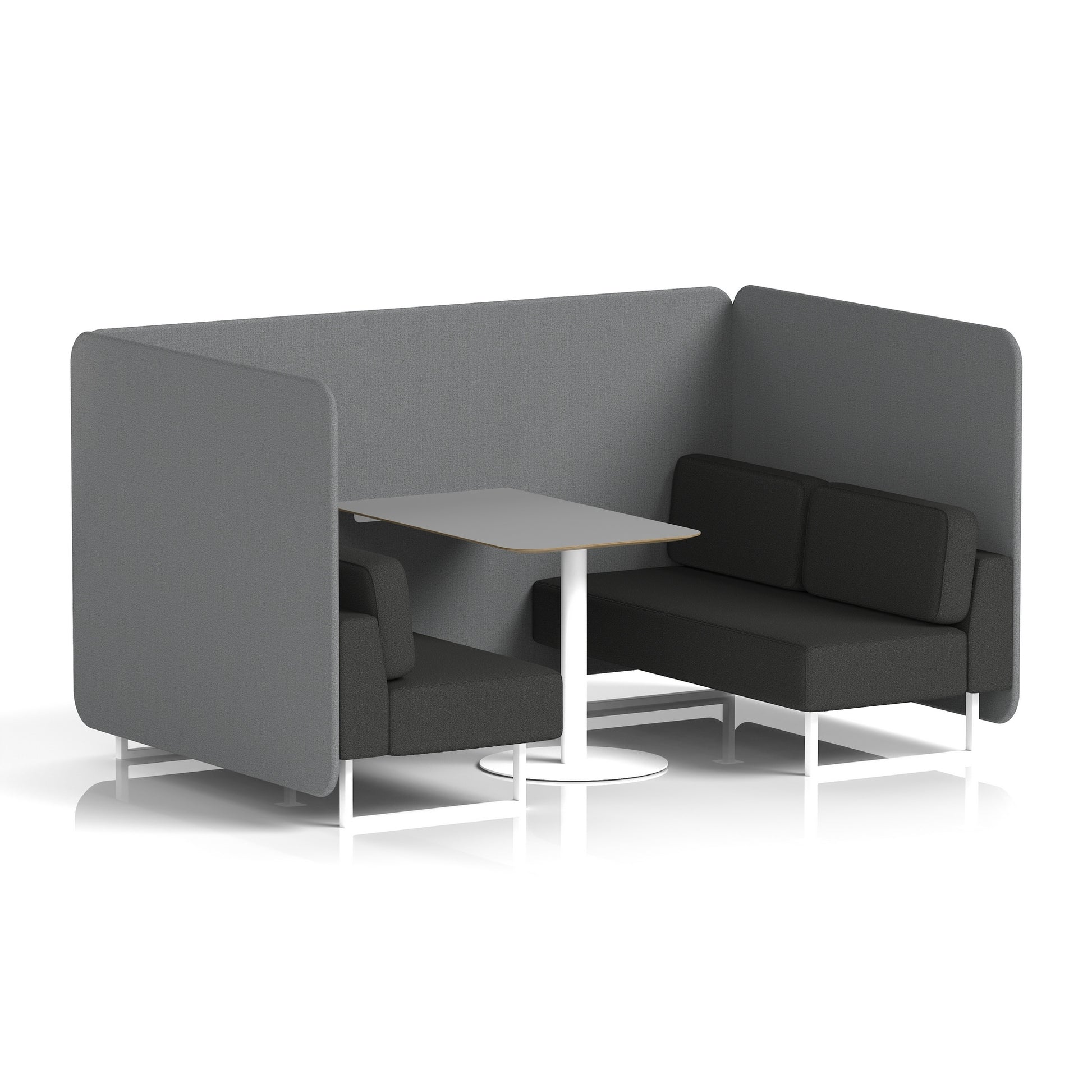Brixworth Bench Booth With Grey Table In Two Tone