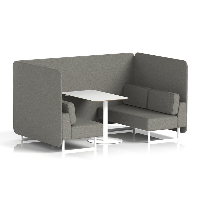 Brixworth Bench Booth With White Table In Single Tone