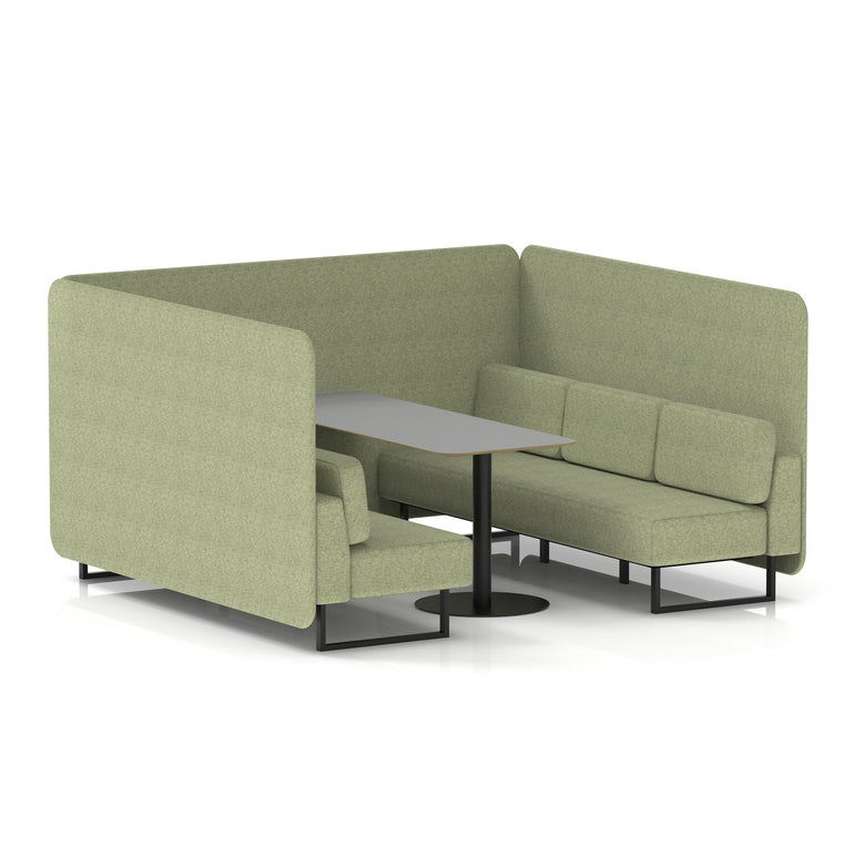 Brixworth Bench Booth With Grey Table In Single Tone