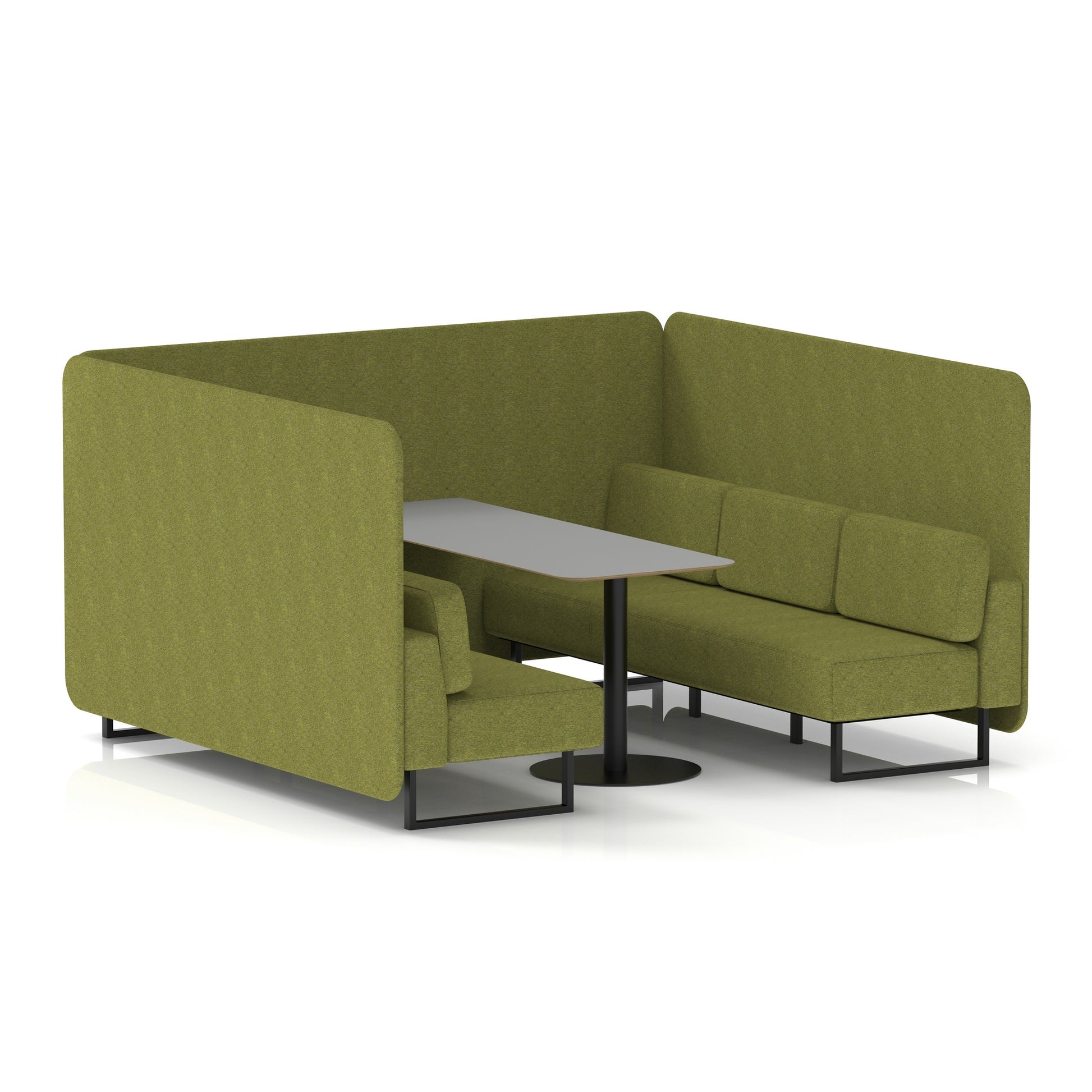 Brixworth Bench Booth With Grey Table In Single Tone