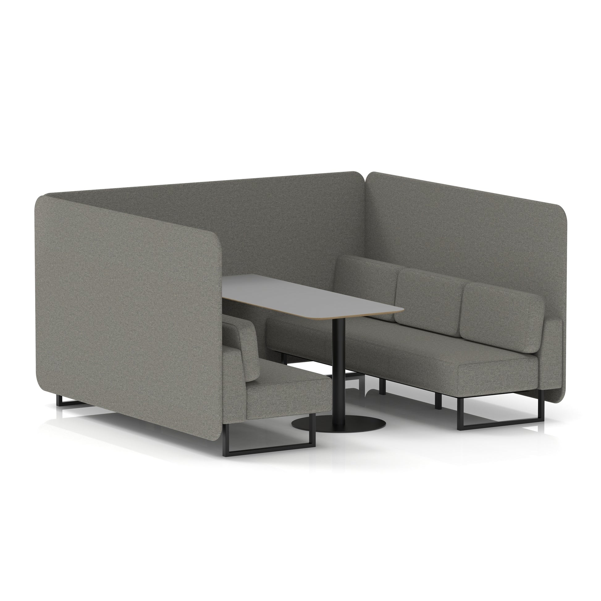 Brixworth Bench Booth With Grey Table In Single Tone