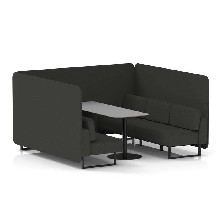 Brixworth Bench Booth With Grey Table In Single Tone