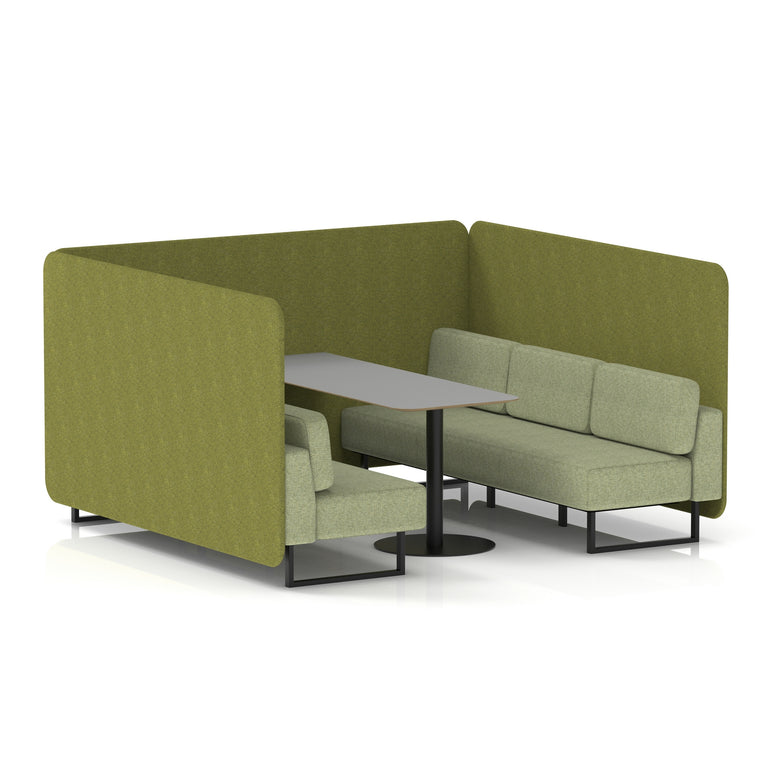 Brixworth Bench Booth With Grey Table In Two Tone