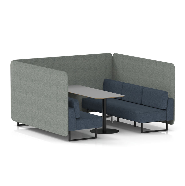 Brixworth Bench Booth With Grey Table In Two Tone