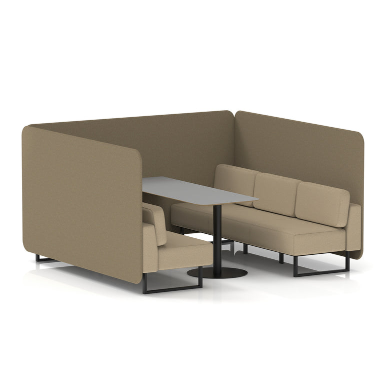 Brixworth Bench Booth With Grey Table In Two Tone