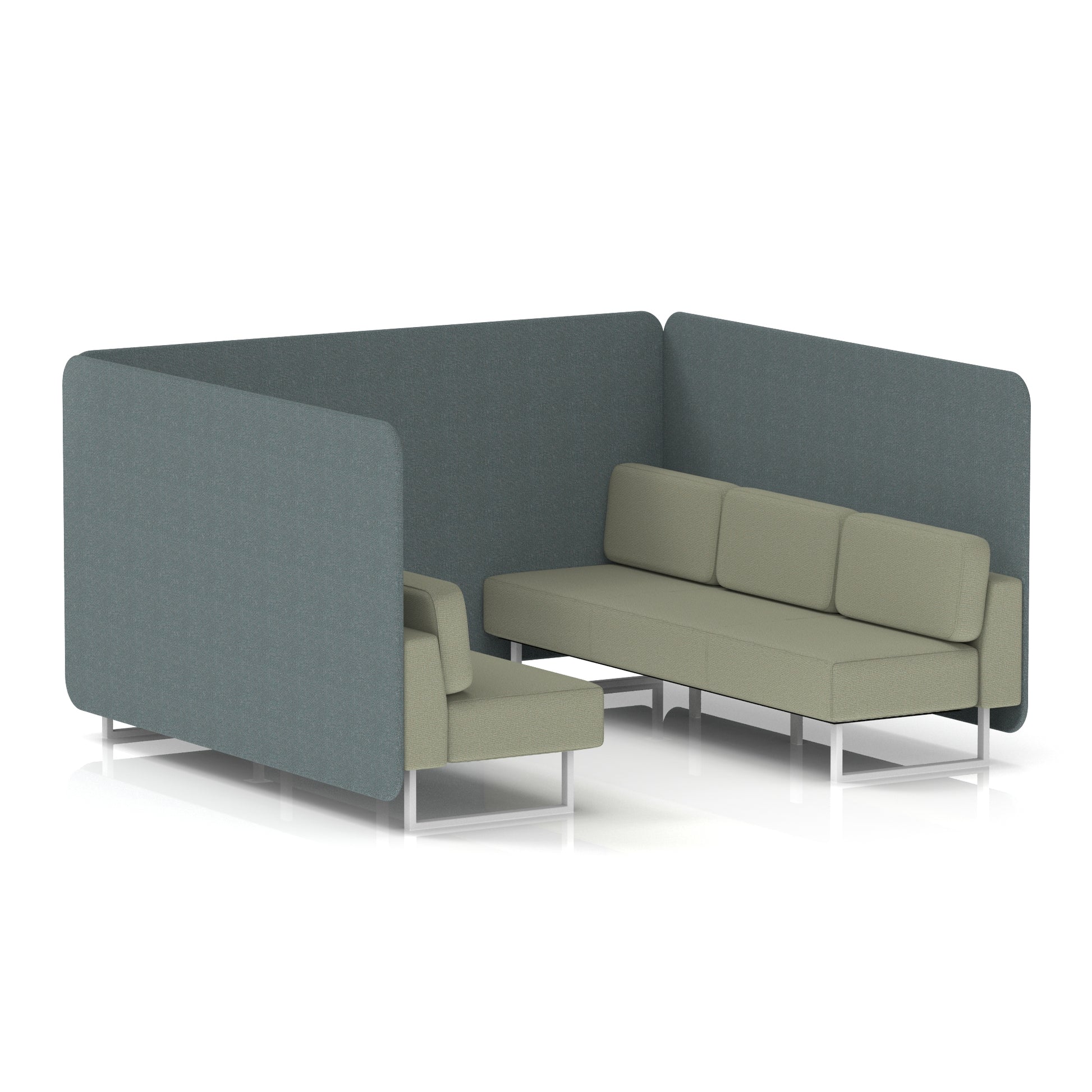 Brixworth Bench Booth in Two Tone