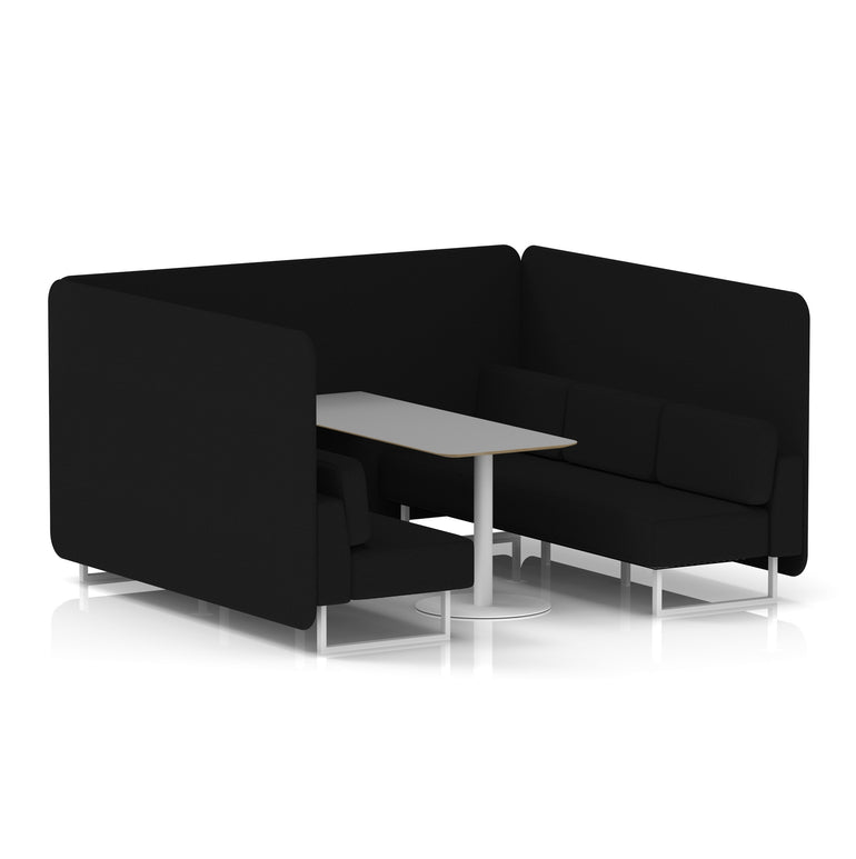 Brixworth Bench Booth With Grey Table In Single Tone