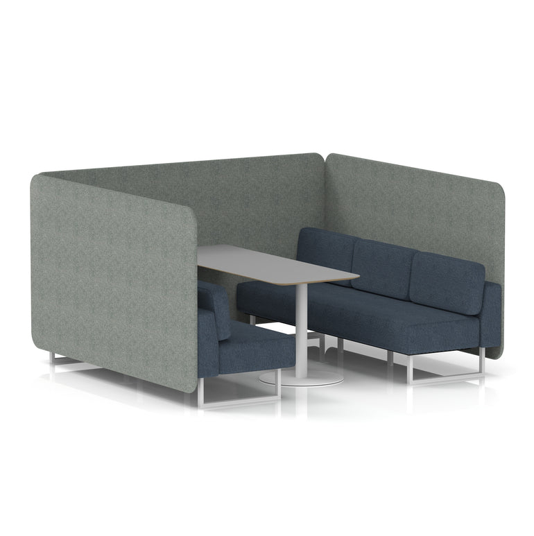 Brixworth Bench Booth With Grey Table In Two Tone