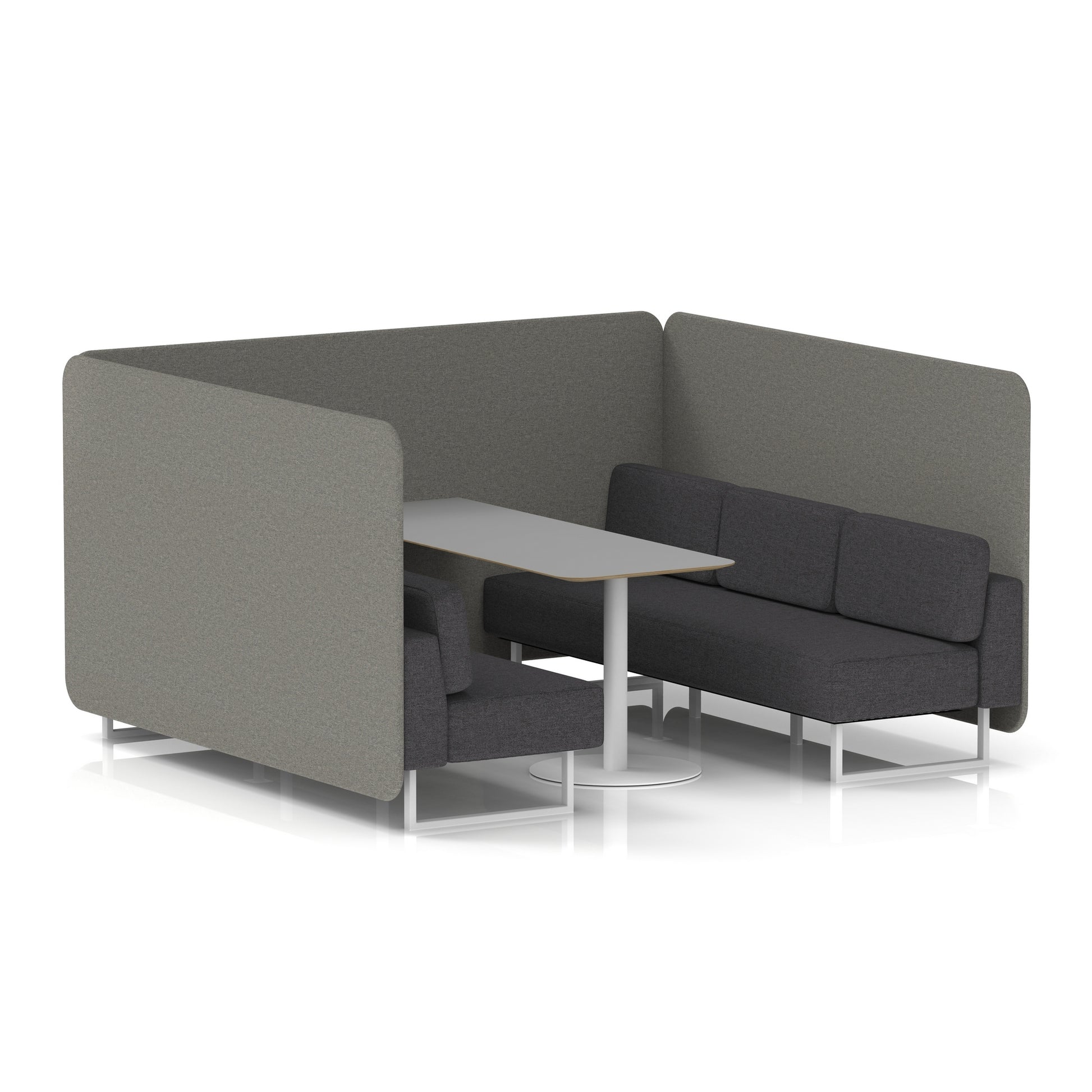 Brixworth Bench Booth With Grey Table In Two Tone