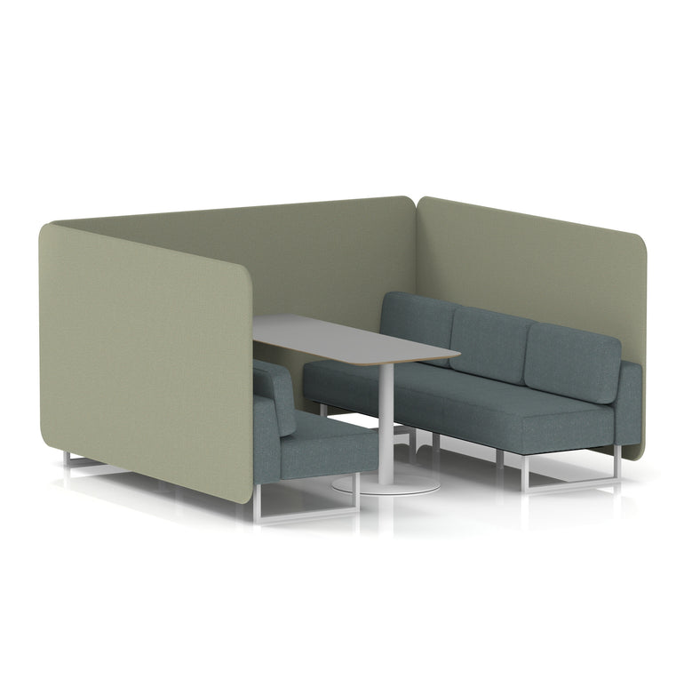 Brixworth Bench Booth With Grey Table In Two Tone