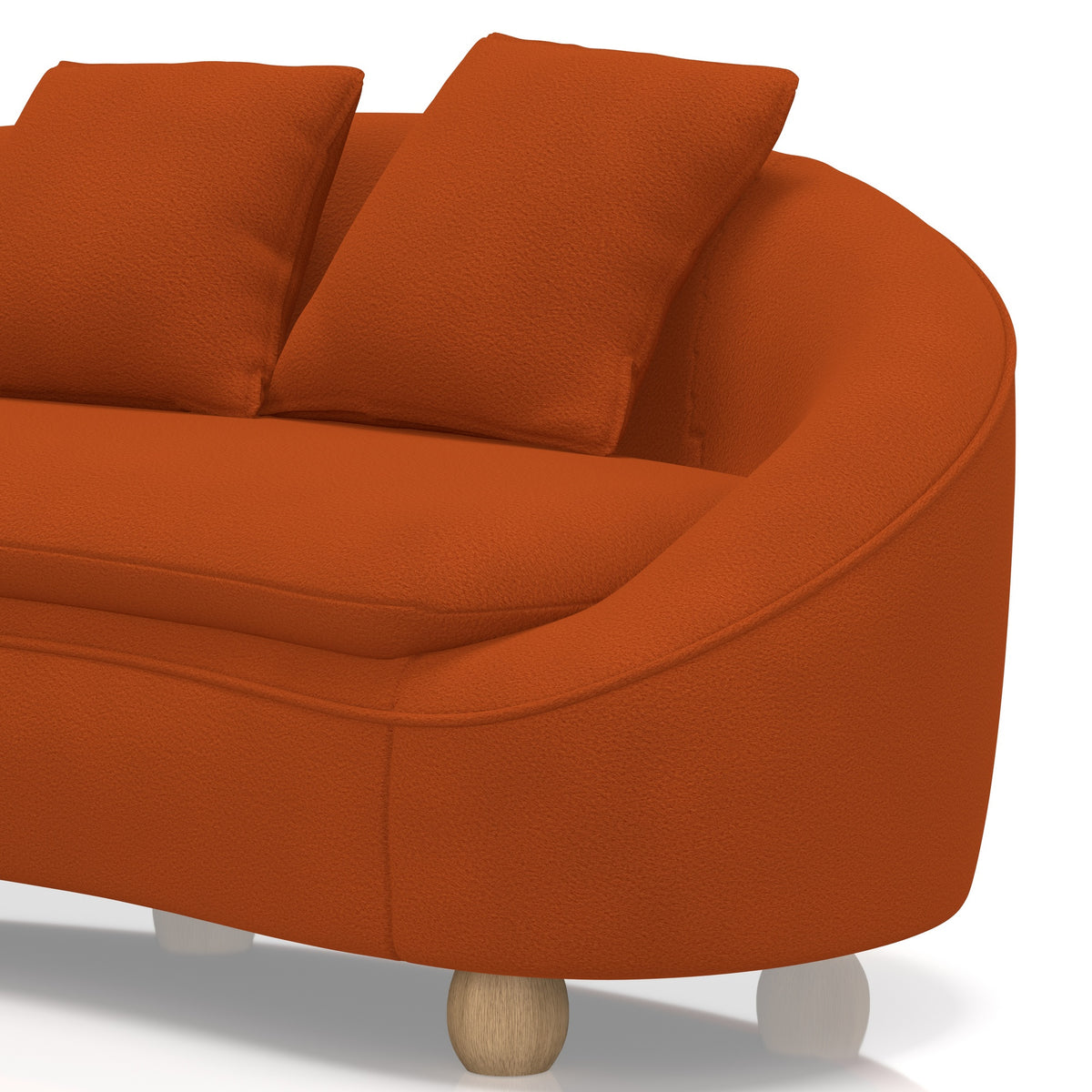Mimi 3 Seater Curved Sofa