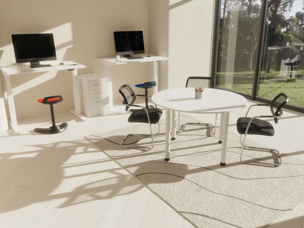 Impulse Round Table With Post Leg – Dynamic Office Solutions