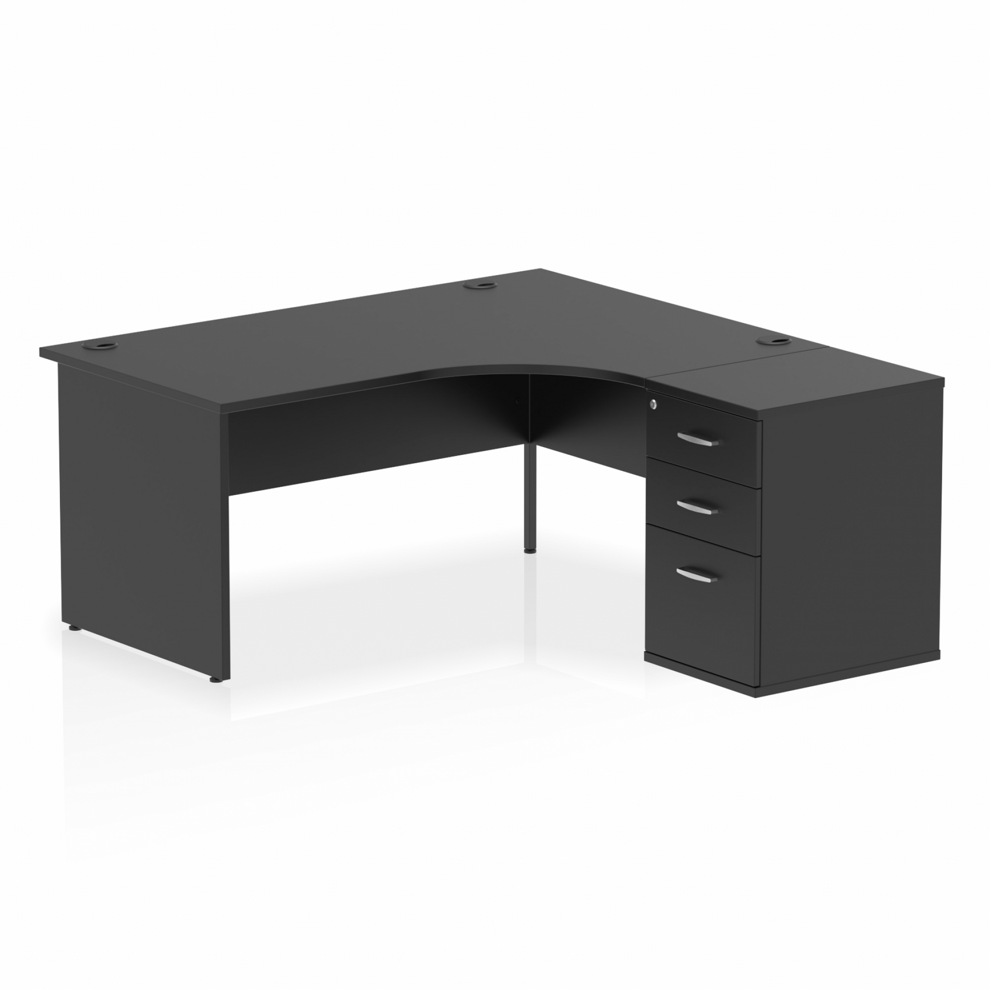 Impulse Panel End Crescent Desk Workstation