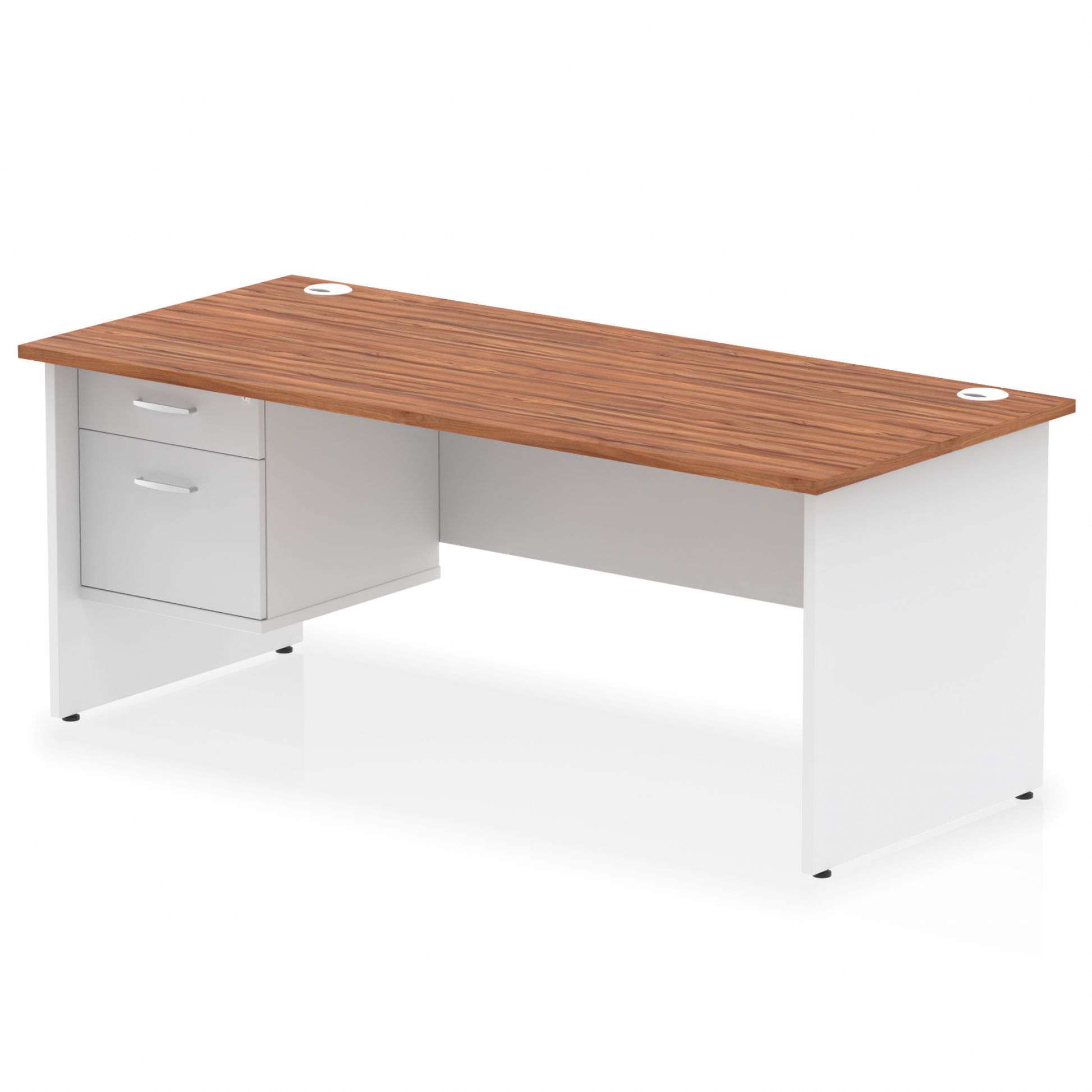 Impulse 1800mm Panel End Straigh Desk With Single Fixed Pedestal