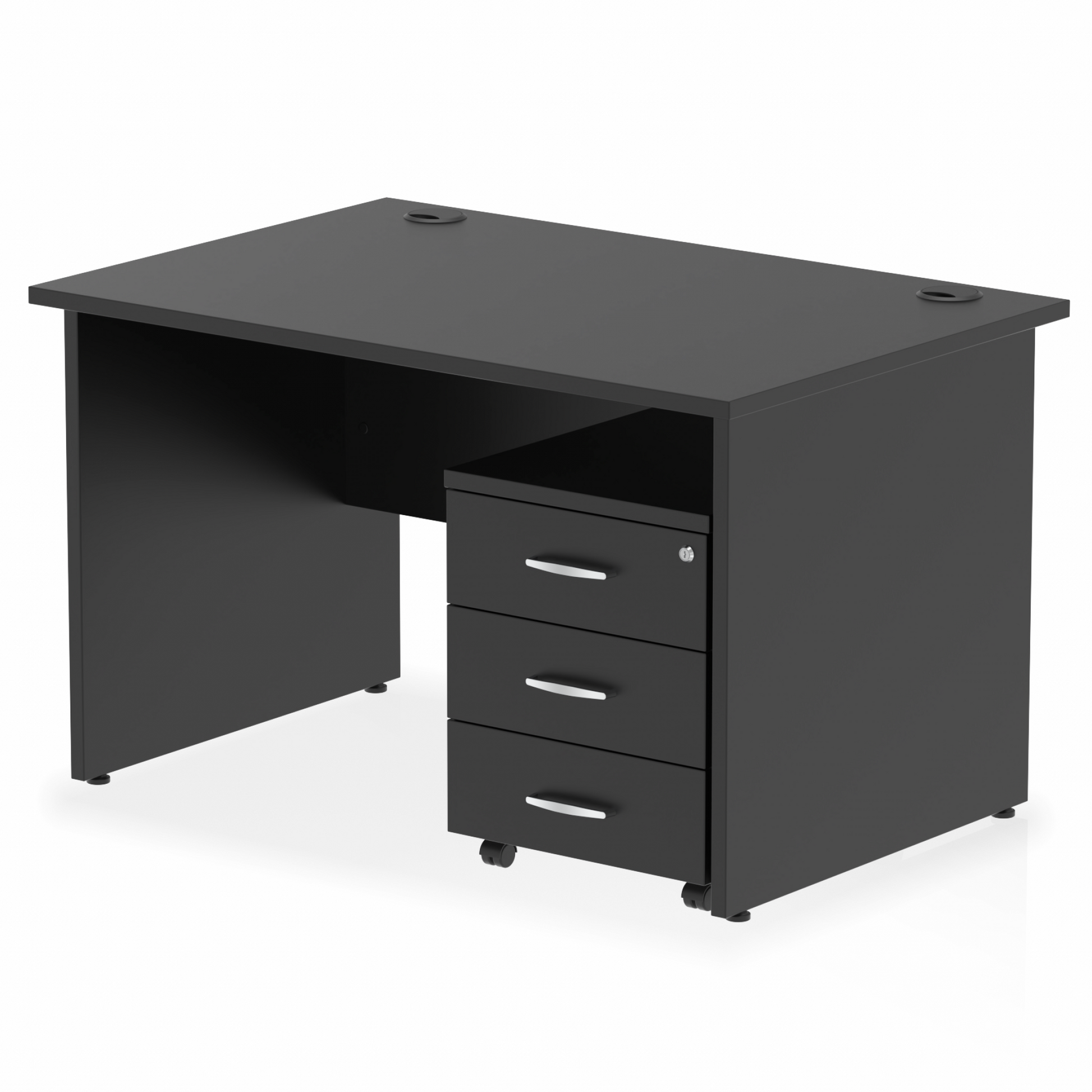 Impulse Panel End Straight Desk With Mobile Pedestal