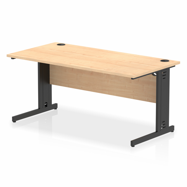 Impulse 1600mm Straight Desk Cable Managed Leg