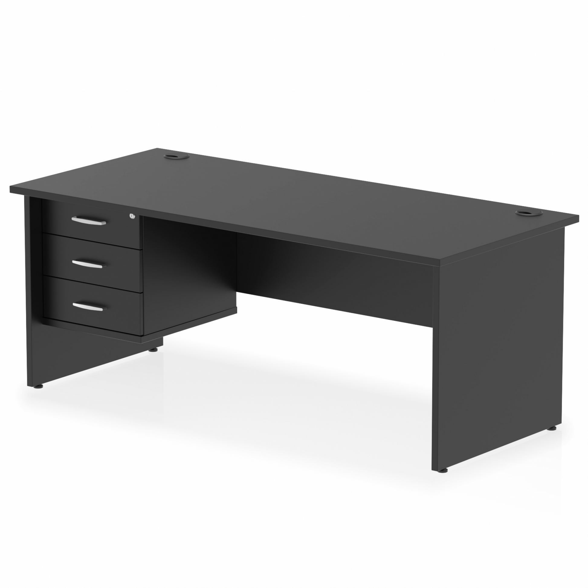 Impulse 1800mm Panel End Straigh Desk With Single Fixed Pedestal