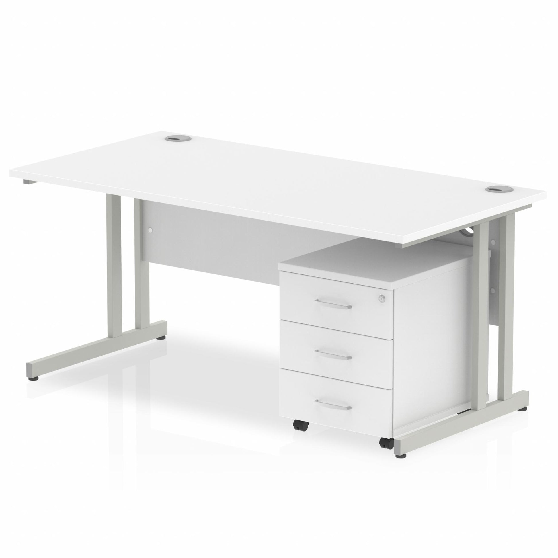 Impulse 1800mm Cantilever Straight Desk With Mobile Pedestal