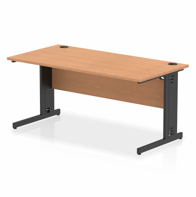 Impulse 1600mm Straight Desk Cable Managed Leg