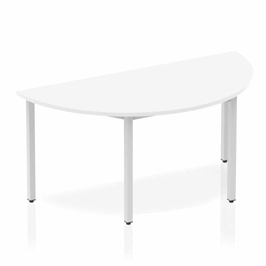 Impulse Semi-Circle Table 1200 Box Frame Leg Silver