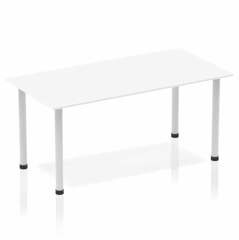 Impulse 1600mm Straight Table With Post Leg