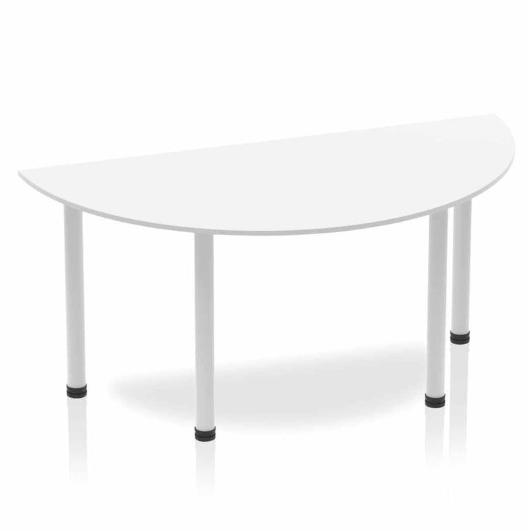 Impulse Semi-Circle Table With Post Leg