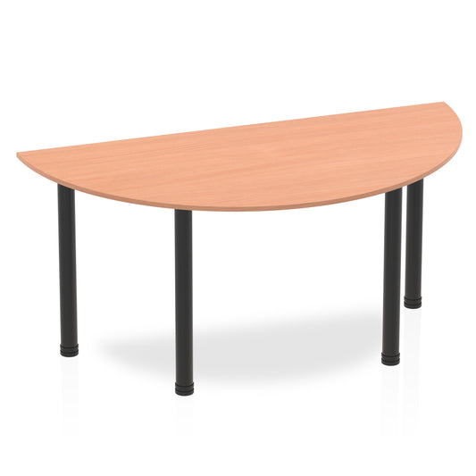 Impulse Semi-Circle Table With Post Leg