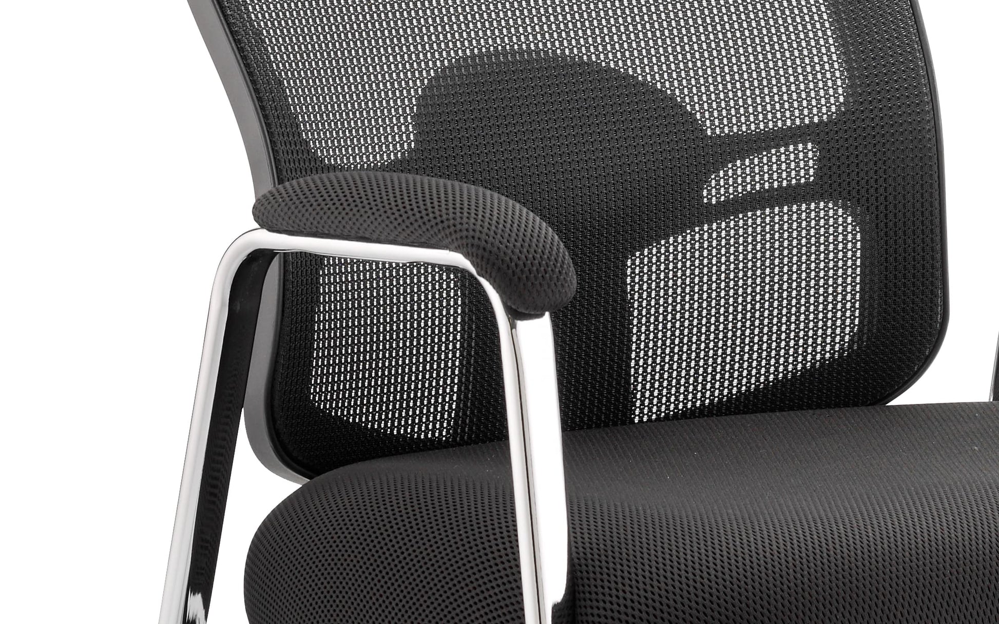 Portland Medium Mesh Back (Straight Leg) Visitor Chair with Arms