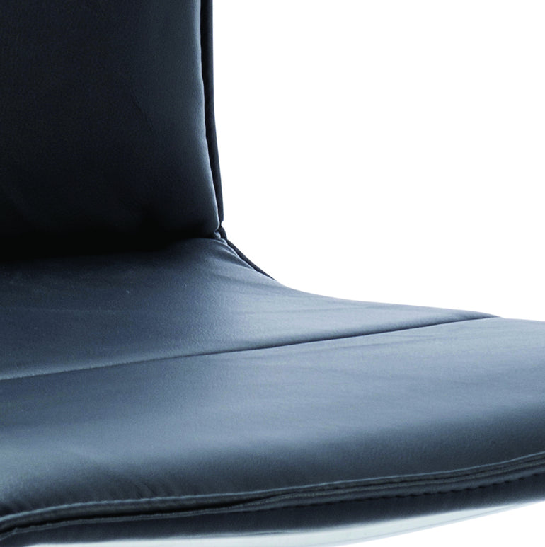 Echo Medium Back Leather Cantilever Visitor Chair with Arms