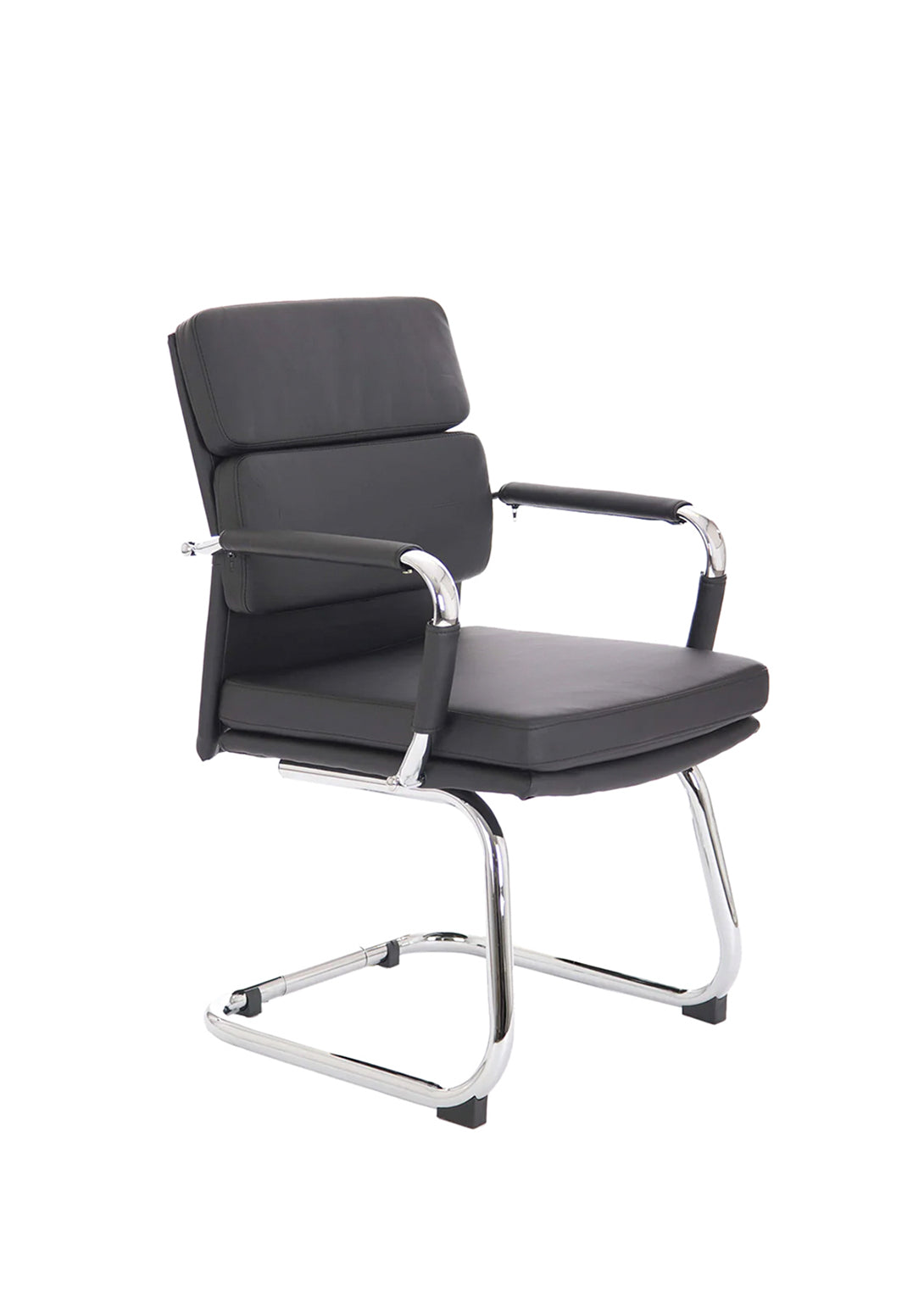 Advocate Medium Back Leather Visitor Office Chair with Arms