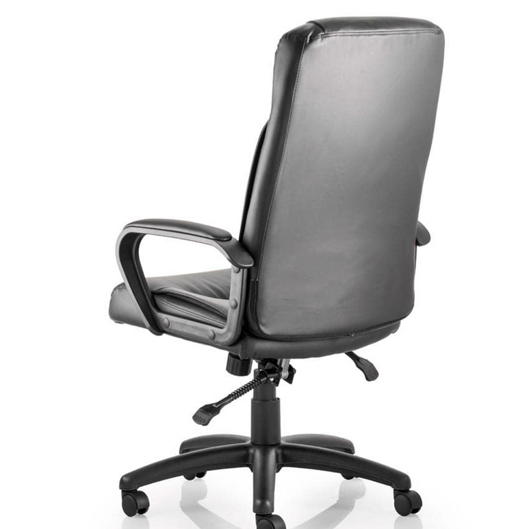 Plaza High Back Executive Black Leather Office Chair with Arms