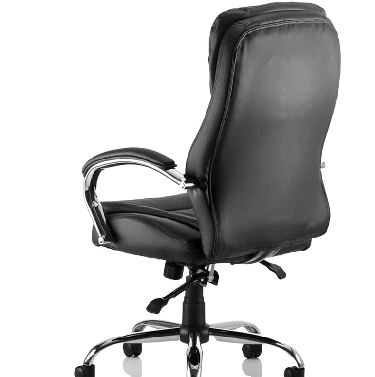 Rocky High Back Executive Black Leather Office Chair with Arms